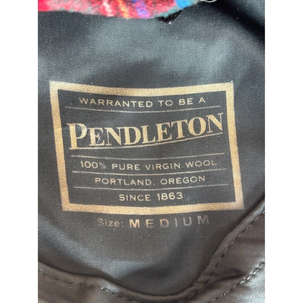 Pendleton Mens Red Tartan Plaid Pure Virgin Wool Flat Cap Ivy Driving Hat USA M